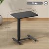 HOMCOM Schreibtisch mit 4 Rollen (Stehpult, 1-St, Höhenverstellbar C-förmig Computertisch), für Büro, Arbeitszimmer, Wohnzimmer, bis 70 kg belastbar, Schwarz Bild 2