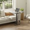 HOMCOM Schreibtisch mit 4 Rollen (Stehpult, 1-St, Höhenverstellbar C-förmig Computertisch), für Büro, Arbeitszimmer, Wohnzimmer, bis 70 kg belastbar, Schwarz Bild 5