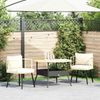 vidaXL Gartenstühle 2 Stk. mit Kissen Natur Poly Rattan 3328657 Bild 2
