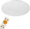 Briloner Leuchten LED Deckenleuchte, Deckenlampe mit Sternendekor, dimmbar, Fernbedienung, Nachtlichtfunktion, inkl. Farbtemperatursteuerung (3. 000-6. 500 Kelvin), Ø 56cm, 50 W, Weiß Bild 2