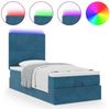 vidaXL Ottoman-Bett mit Matratzen & LEDs Dunkelblau 90x200 cm Samt 3314226 Bild 5
