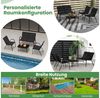 KOMFOTTEU Balkonset, (4-tlg), mit Couchtisch & Gartenbank & 2 Essstühle Bild 3