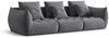 Micadoni Sofa Bloom 4-Sitzer Samt Dunkelgrau Bild 2