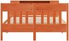 vidaXL Massivholzbett mit Regal ohne Matratze Wachsbraun 140x200 cm 3323184 Bild 4