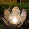 esotec LED Gartenleuchte Solar Dekoleuchten Lotusblüten 2er Set D=26cm 2700K warmweiß 102087, LED fest integriert Bild 4
