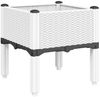 vidaXL Pflanzkasten mit Beinen Weiß 40x40x42 cm PP 367889 Bild 2