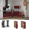 Apothekerschrank Fame-Line Bordeaux Hochglanz/Goldkraft Eiche 20 cm, AP Anthrazit Vicco Bild 4