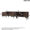 TV-Schrank B 180 x T 35 x H 49 cm in Dunkel Walnuss, mit 3 Türen und 2 offenen Fächern Bild 5