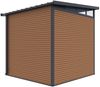 Weide Gartenhaus | Aluminium & WPC | Gerätehaus mit Doppeltür | 218x218 cm | Wetterfest in Teak Bild 3