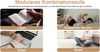 Sofa Sitzfläche 177x122x92 cm, Grau – rahmenloses Cordsofa mit hoher Schaumfüllung und entspannender Relaxform Bild 5