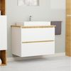 GARLIVO Waschbeckenunterschrank GLB-80 mit Schubladen, Badezimmer Waschtischunterschrank, Weiß Breite 80cm, Soft-Close, Push-to-Open/ Tip-On, Hängend Bild 5