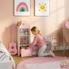 Kindersitzbank mit Regal Vipsali 100x99x30 cm Rosa/Weiß [en. casa] Bild 2