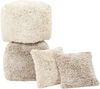 Pouf Celeste aus Stoff, Taupe, 40 x 40 x 40 cm Bild 3