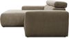DOMO. collection Ecksofa Brandon, Couch in L-Form mit Kopfteilverstellung, Sofa, Polsterecke, Eckcouch, Polstergarnitur 285 x 175 x 80 cm (BxTxH), schlamm Bild 4