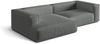 Micadoni Ecksofa Nuria 4-Sitzer Links Strukturierter Stoff Grau Bild 3