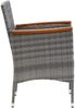 vidaXL 4X Gartenstuhl Set Rattan Grau Akazienholz Armlehnen Bild 4