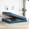 vidaXL Aufbewahrungsbett mit Matratze Dunkelblau 200 x 200 cm Samt 3370327 Bild 4