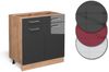 Küchenunterschrank R-Line Anthrazit Hochglanz 80 cm AP Marmor Vicco Bild 5