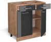 Küchenunterschrank R-Line Anthrazit Hochglanz 80 cm AP Marmor Vicco Bild 4