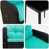 vidaXL Sofa-Tischset 3 pcs PE Rattan und pulverbeschichteter Stahl 3422452 Bild 5