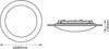 LEDVANCE LED Wand- und Deckenleuchte mit Sternenhimmel Optik für Innen, Lichtfarbe änderbar (2700K-6000K), Dimmen und Nachtlichtfunktion per Fernbedienung steuerbar, 580mm Durchm, ORBIS TRAY SPARKLE Bild 3