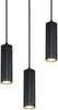 Moderne LED Cluster Pendelleuchte 3-flammig aus Metall Schwarz Ø 28cm Bild 5