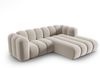 Micadoni Modulares Ecksofa Lupine 3-Sitzer Rechts Samtstoff Salvador Beige Bild 2