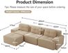 Modulares Sofa 74 cm Tiefsitz – boneless Ecksofa aus Cord in Beige Bild 2