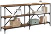Konsolentisch, Beistelltisch, Konsole mit Regal Altholz 160 x 30 x 75 cm Holzwerkstoff Bild 3