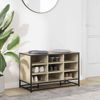 vidaXL Schuhbank Sonoma-Eiche 84x40x53,5 cm Holzwerkstoff und Metall 849230 Bild 3