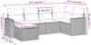 vidaXL 6-tlg. Garten-Sofagarnitur mit Kissen Grau Poly Rattan 3251597 Bild 3