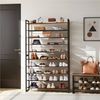Yaheetech Schuhregal 10-Stufiges Stapelbares Schuhregal aus Metall (2×5 Ebenen), Modulares Design Offener Schuh-Organizer für bis zu 50 Paar Bild 2