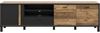 FORTE Hayato TV-Unterschrank, Holzwerkstoff, Braun/Schwarz, 199,2 x 56,4 x 42 cm Bild 2