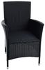 Polyrattan Gartenmöbel Set Gartenset Sitzgruppe Rattan Essgruppe Sessel Schwarz Bild 3