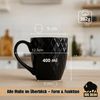 BigDean 6 Stück Kaffeetassen 400ml schwarz matt Kaffeebecher Keramik - Hochwertiges Kaffeetassen Set modernes Tassen Set in Geschenkbox Bild 3
