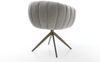 Drehstuhl Jada-Flex Strukturstoff Soft Grau Kreuzgestell breit Effektfinish Titan 360° drehbar Wippfunktion Taschenfederkern Bild 5