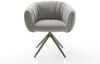 Drehstuhl Jada-Flex Strukturstoff Soft Grau Kreuzgestell breit Effektfinish Titan 360° drehbar Wippfunktion Taschenfederkern Bild 2
