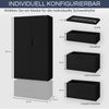 Metallschrank mit Sockel MEGAN - 160x90x40cm Schwarz | Büroschrank Aktenschrank Stahlschrank Fachbodenschrank Werkstattschrank Bild 2
