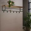 Garderobe Solalid aus Saja Massivholz, modern industriell, braun, mit Hutablage und 6 Haken Bild 4