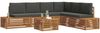 vidaXL Outdoor-Sofagarnitur mit Kissen 7 Stück Natur und Anthrazit 3375457 Bild 3