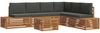 vidaXL Outdoor-Sofagarnitur mit Kissen 7 Stück Natur und Anthrazit 3375457 Bild 2