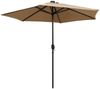 Sonnenschirm, Terrassenschirm mit LED-Beleuchtung und Alu-Mast 270 cm Taupe Bild 3