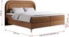 Boxspringbett, Schlafzimmerbett, Bettkasten - EIRA -180 x 200 cm - Orange Stoff - H4 Bild 5