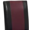 6er-Set Esszimmerstuhl Stuhl Küchenstuhl Littau ~ Kunstleder, schwarz-rot, dunkle Beine Bild 5