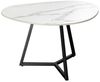 riess-ambiente Couchtisch MARVELOUS 90cm weiß/schwarz – Keramik, Metallgestell, Marmor-Design (Einzelartikel, 1-St), pflegeleichte Keramikplatte & stabiles Gestell – ideal für Wohnzimmer Bild 2