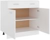 DOTMALL Auszugsunterschrank Schubunterschrank Lyon Weiß 80x46x81,5 cm Holzwerkstoff Bild 3