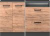 Küchenschrank für Dachschrägen R-Line Goldkraft Eiche 120 cm 2er Set Vicco Bild 4