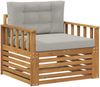 vidaXL Outdoor-Sofa Massives Akazienholz und Polyester 3436386 Bild 2