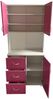 HTI-Living Kinderkleiderschrank Kinderzimmerschrank Pink Weiß (Stück, 1-St, 1 Schrank) Kleiderschrank Bücherregal 6 Regalfächer 3 Schubladen Bild 2