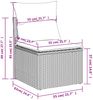 vidaXL Gartensofa ohne Armlehnen mit Kissen Schwarz Poly Rattan 365996 Bild 5